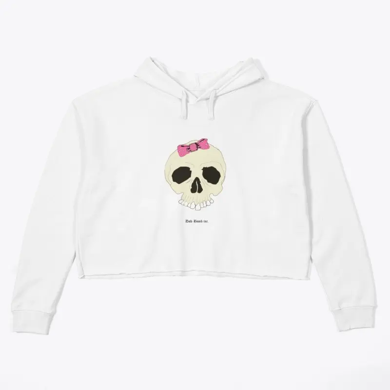 skull n bow womens sweatshirt