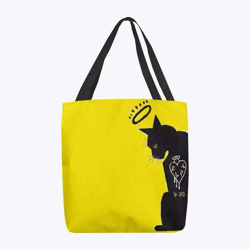 ghost cat beach tote